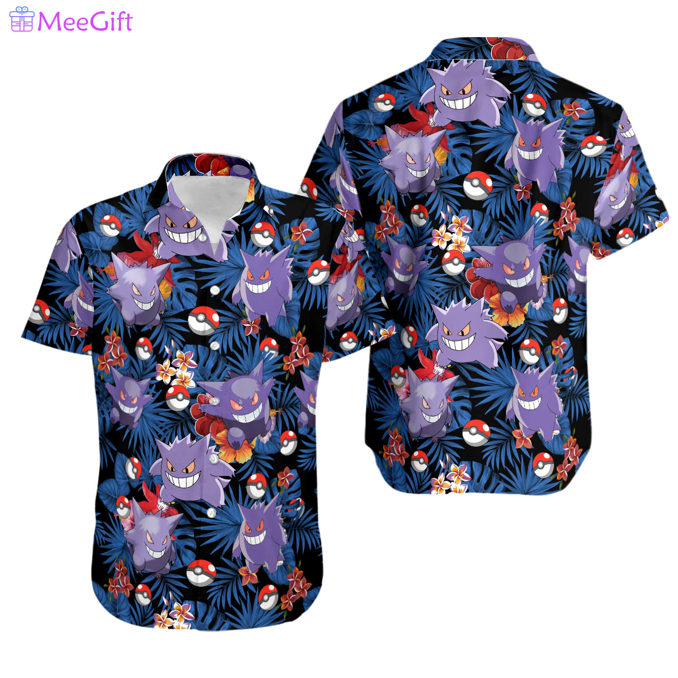 Gengar hawaii shirt Hawaii Shirt Shorts & Flip Flops