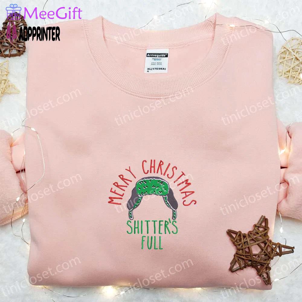 Get festive with merry christmas shitters full shirt & hoodie – best family christmas gifts! Embroidered Shirt