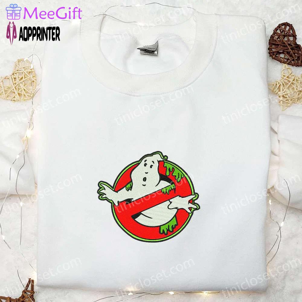 Ghostbusters embroidered sweatshirt: halloween hoodie perfect gift for halloween lovers Embroidered Shirt