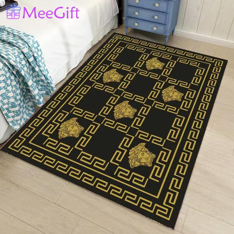 Gianni versace logo type 266. Upgrade Your Living Room with Luxury Home Decor: Area Carpets, Floor Decor, Door Mats, and Hot Gift Items with style a High-End Fashion Brand Rectangle Rug