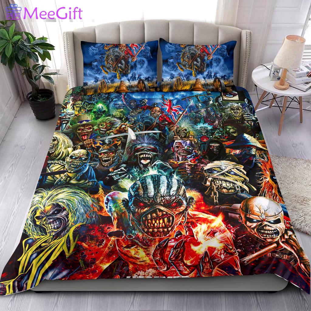 Gift for fans - iron maiden music band ver6 full    Bedding Sets bedclothes home decor duvet sheets bedspread bedroom idea bed linen covers blankets