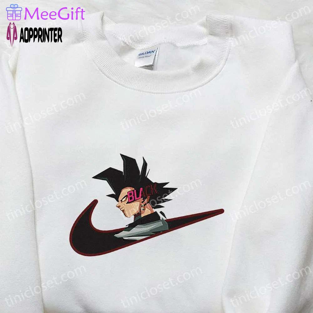 Goku black x nike swoosh anime embroidered shirt – dragon ball & custom nike design Embroidered Shirt