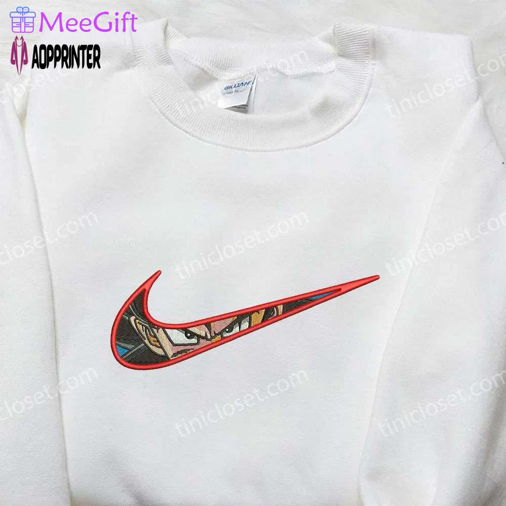 Goku x nike swoosh embroidered sweatshirt: dragon ball & nike inspired shirt Embroidered Shirt