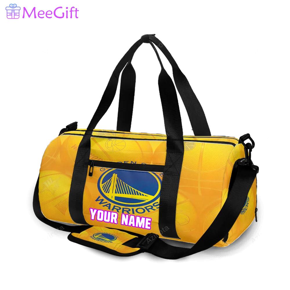 Golden state warriors emblem texture ball personalized name travel bag gym bag 1822 Travel Bag
