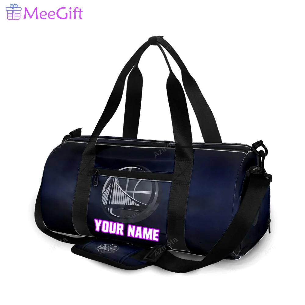 Golden state warriors emblem texture metal2 personalized name travel bag gym bag 925 Travel Bag