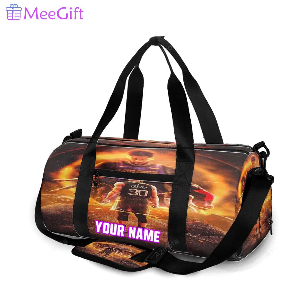 Golden state warriors stephen curry 30 texture5 personalized name travel bag gym bag 1841 Travel Bag