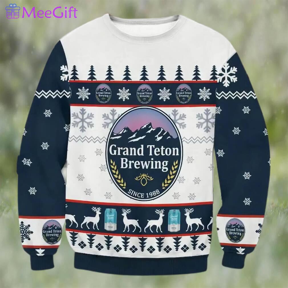 Grand teton brewing beer ugly christmas sweater, faux wool sweater, gifts for beer lovers, international beer day, best christmas gifts for 2022 ? prinvit Christmas Ugly Sweater