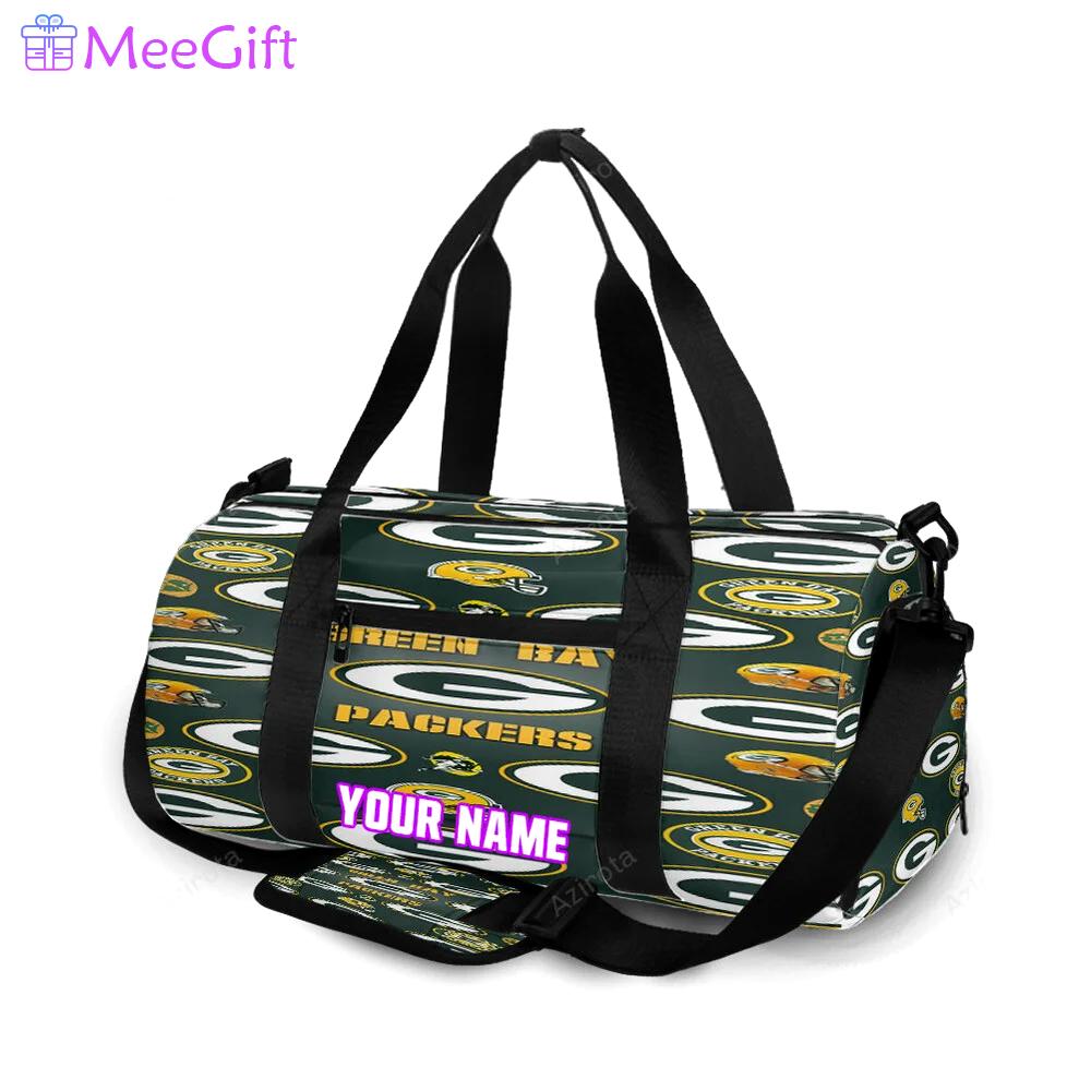 Green bay packers emblem seamless personalized name travel bag gym bag 565 Travel Bag