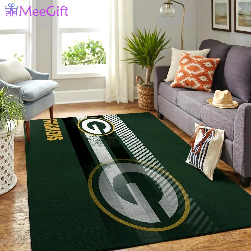 Green bay packers nfl living room carpet team logo sports rug regtangle carpet Rectangle Rug