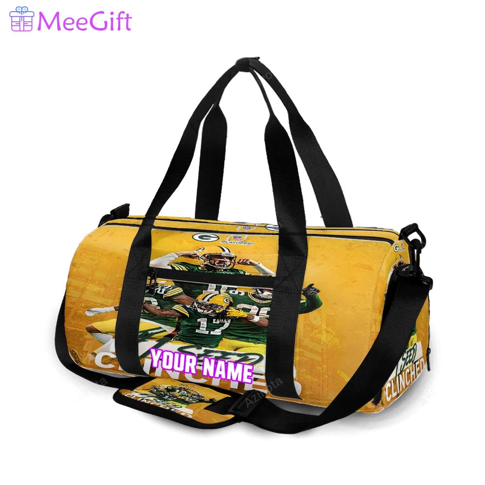Green bay packers no1 seed personalized name travel bag gym bag 420 Travel Bag