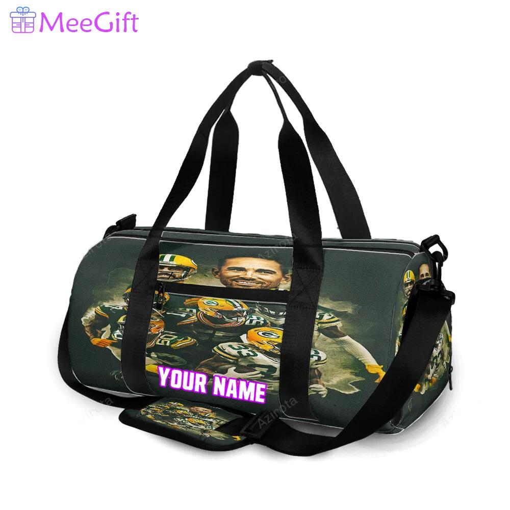 Green bay packers player team v5 personalized name travel bag gym bag 1329 Travel Bag