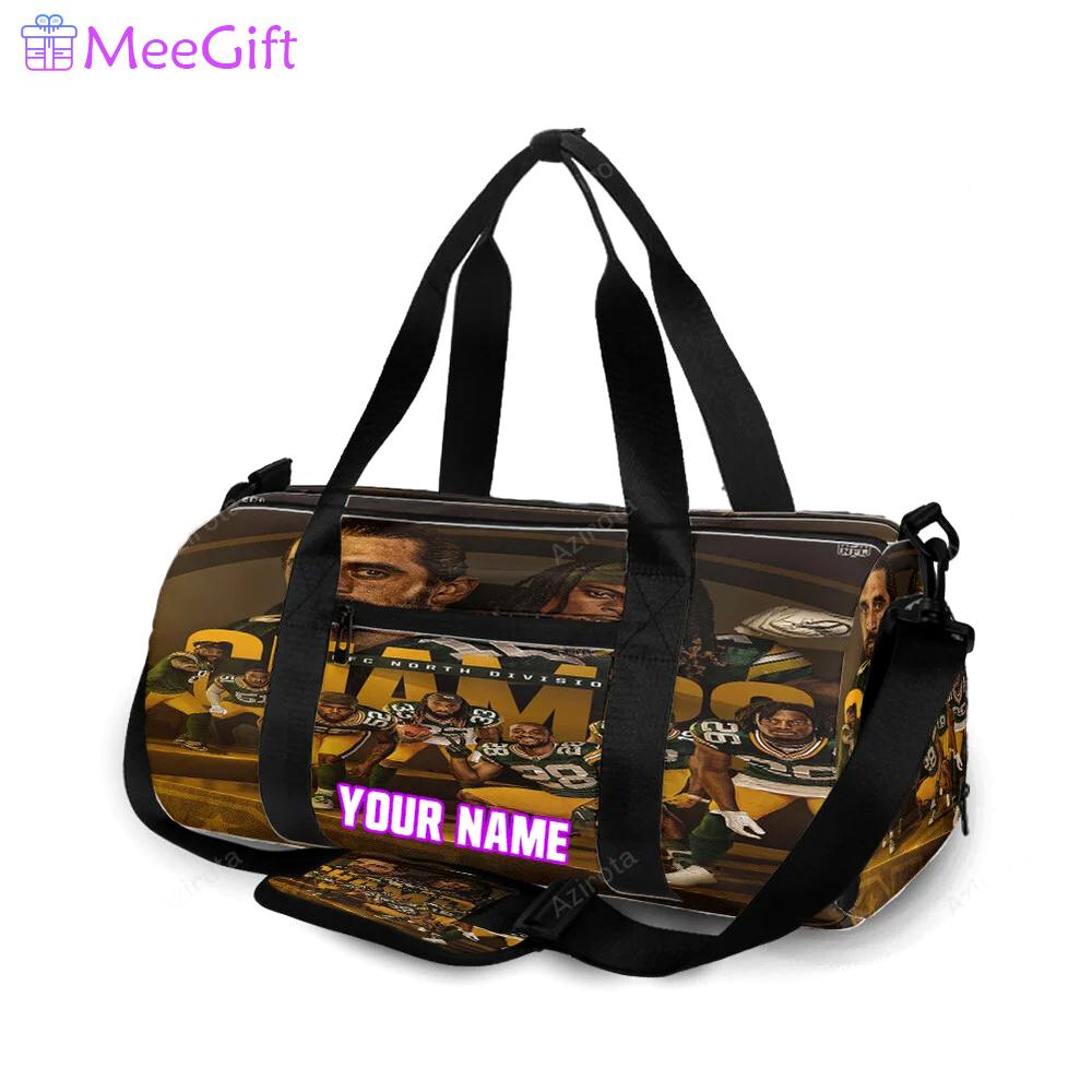 Green bay packers player team v7 personalized name travel bag gym bag 595 Travel Bag