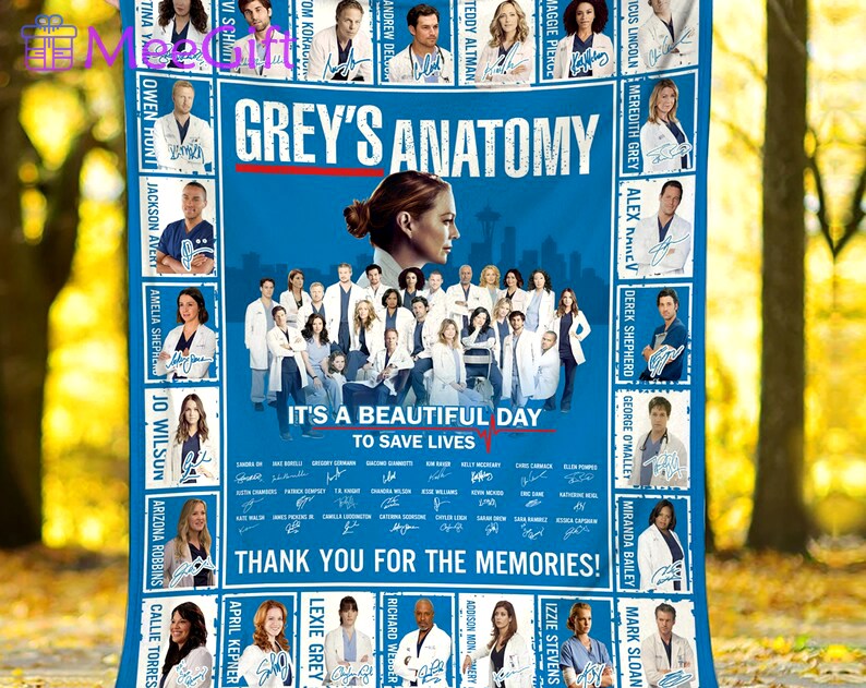 Grey anatomy blanket grey's anatomy fan gift it’s a beautiful day to save lives fleece blanket quilt Quilt Blanket