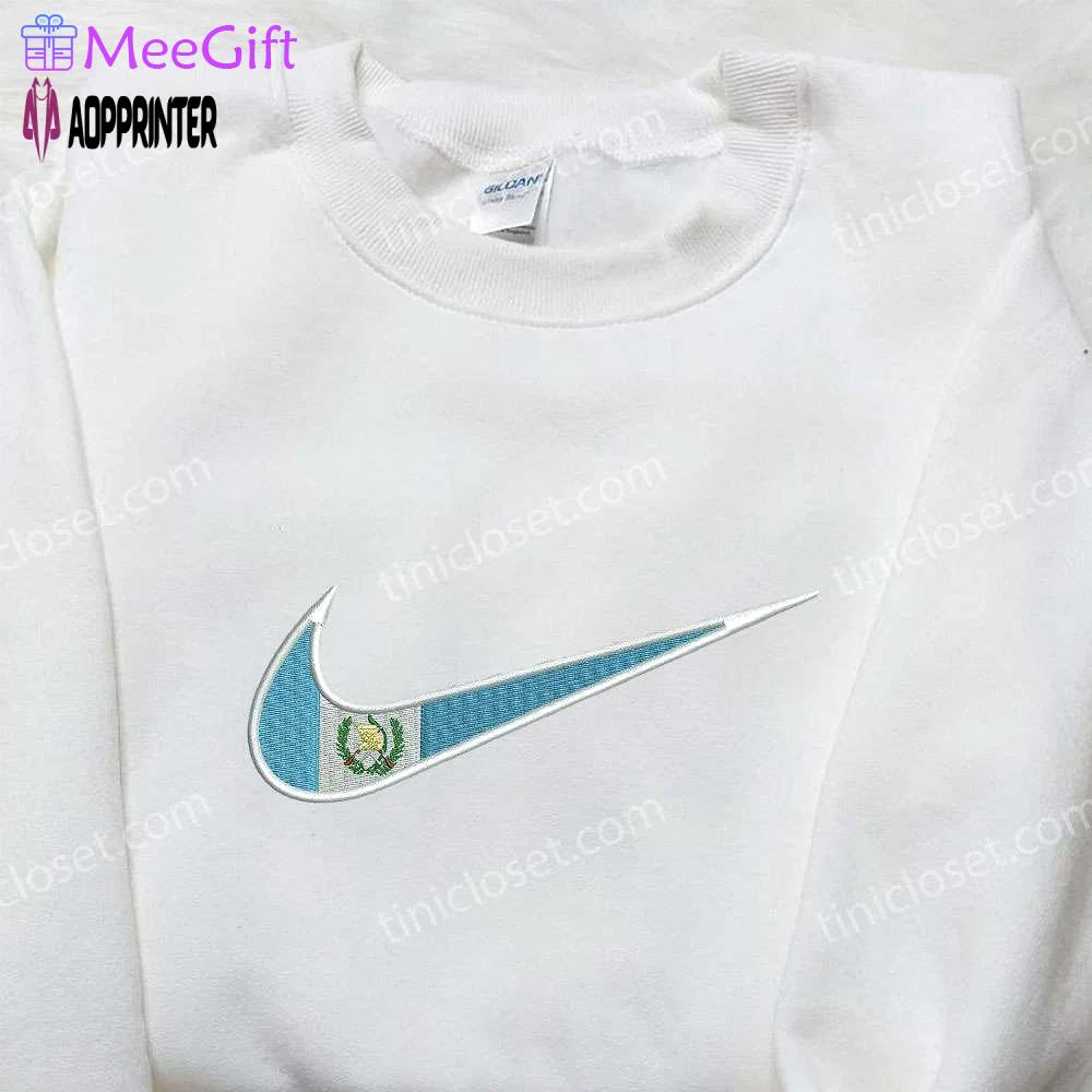 Guatemala flag x nike embroidered shirt – custom national flag tee Embroidered Shirt