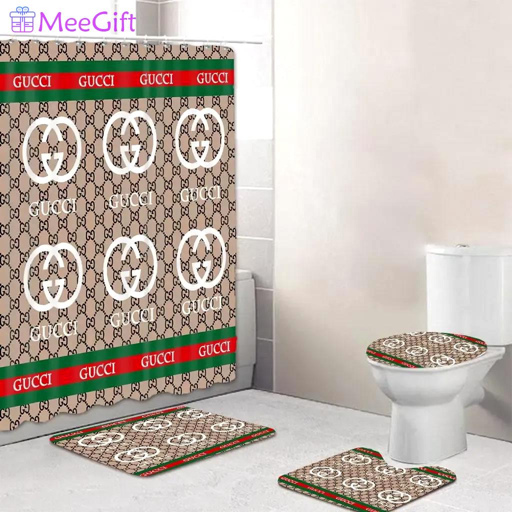 Gucci bath mat bathroom sets hypebeast home decor luxury fashion brand Bathroom Set