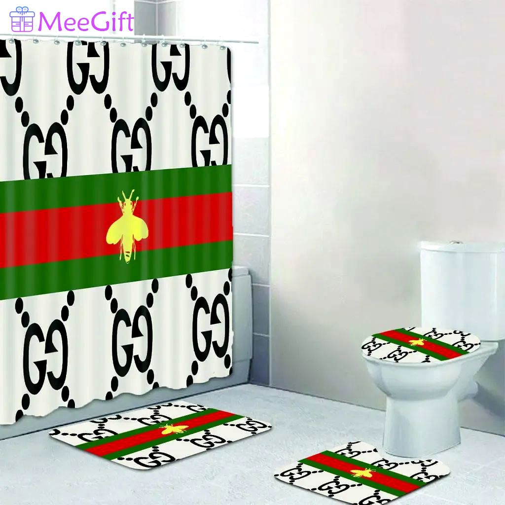 Gucci bee bath mat bathroom sets home decor luxury fashion brand hypebeast Bathroom Set