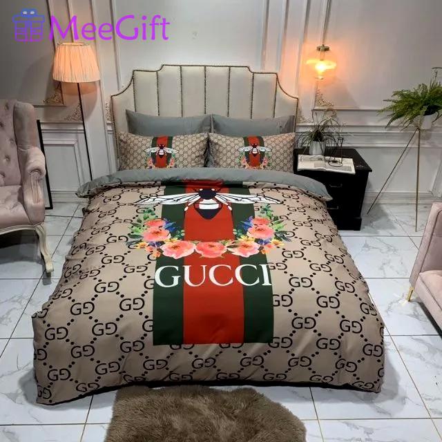 Gucci bee flower luxury brand high-end bedding set home decorations Bedding Sets