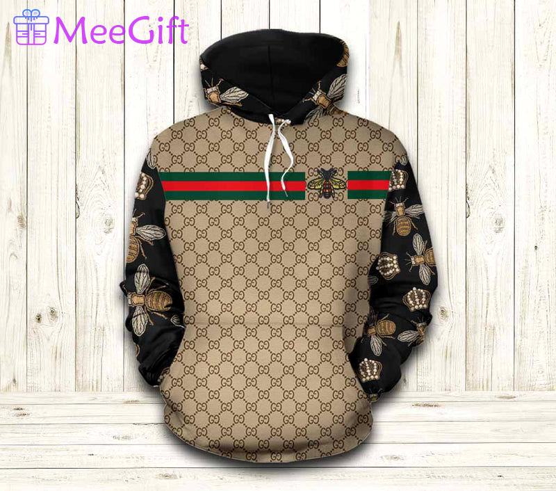 Gucci bee unisex hoodie for men women luxury brand outfit Hoodie 3D