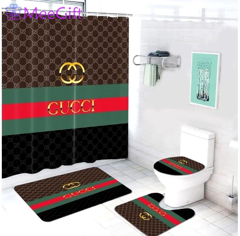 Gucci gc bathroom set home decor bath mat hypebeast luxury fashion brand Bathroom Set