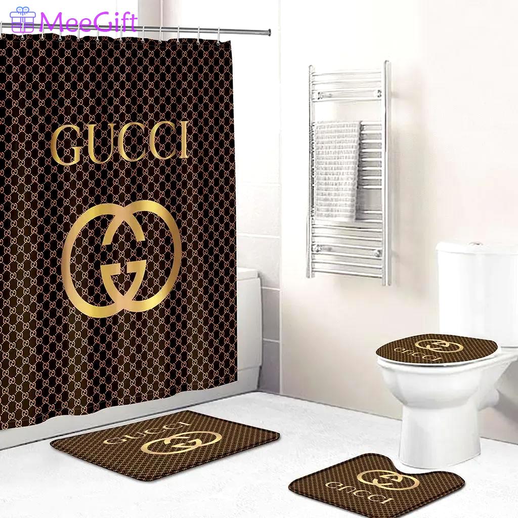 Gucci home decor bathroom sets hypebeast luxury fashion brand bath mat Bathroom Set