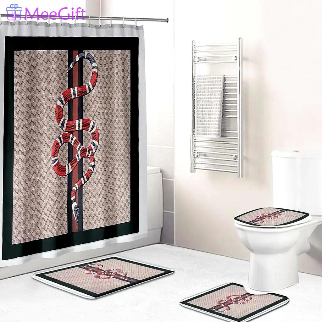 Gucci hypebeast bathroom sets luxury fashion brand home decor bath mat Bathroom Set