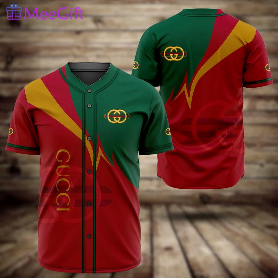 Gucci red baseball jersey shirt luxury clothing clothes sport for men women hot 2023 Baseball Jersey Shirt