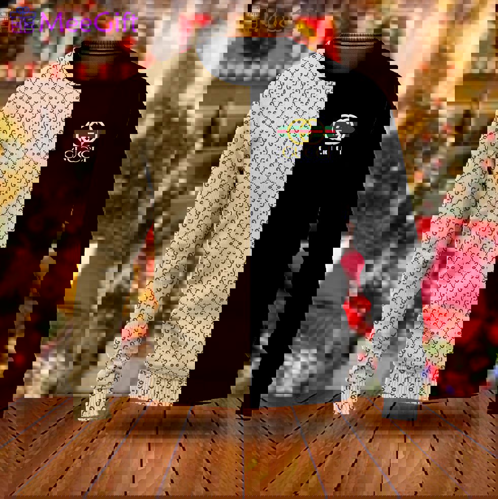 Gucci split luxury ugly christmas sweater ucs1010 Christmas Ugly Sweater