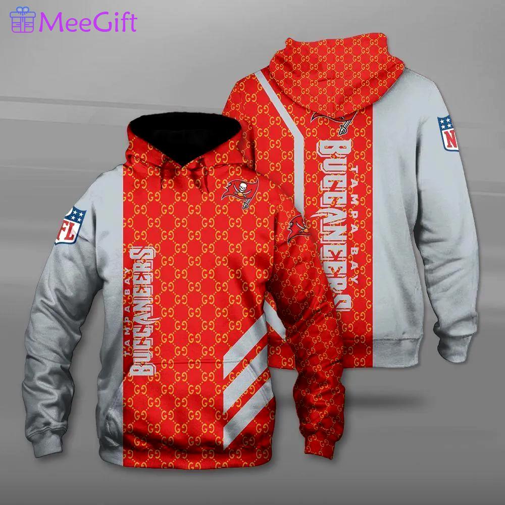 Gucci tampa bay buccaneers nfl unisex hoodie for men women luxury brand clothing clothes outfit Hoodie 3D