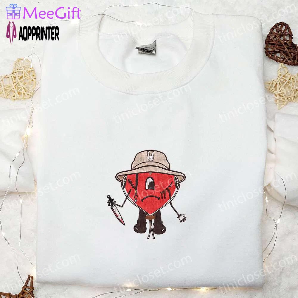 Halloween bad bunny embroidered sweatshirt & hoodie: best family gifts Embroidered Shirt
