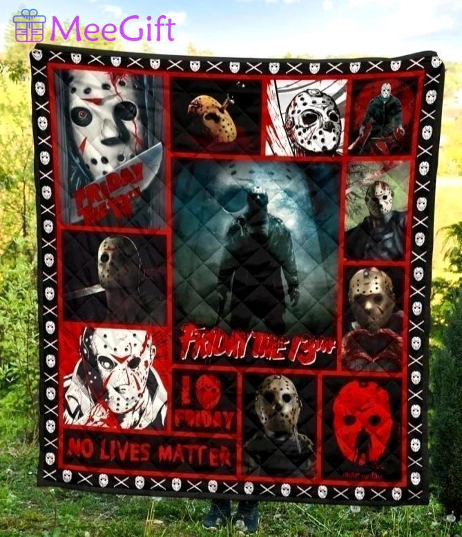 Halloween decorations jason voorhees friday 13th halloween quilt blanket for fan Quilt Blanket
