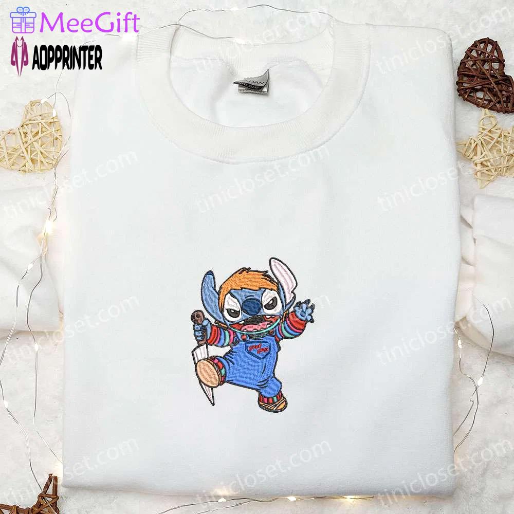 Halloween stitch embroidered sweatshirt & disney shirt: funny halloween t-shirt collection Embroidered Shirt