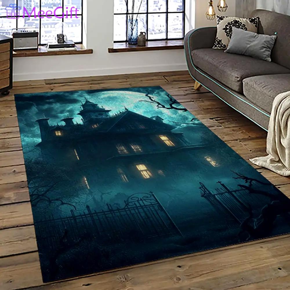 Halloween style pumpkin autumn retangle carpet area rug home decor halloween gift hal35 Rectangle Rug