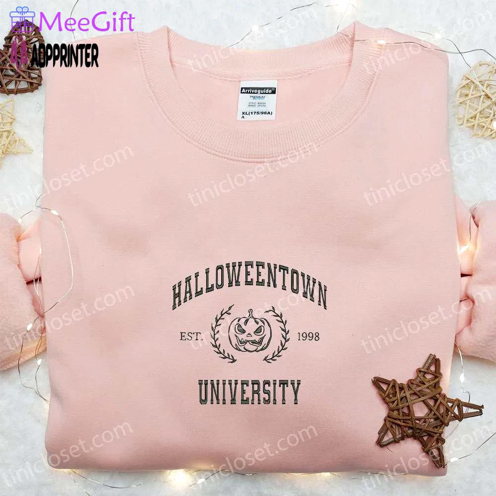 Halloweentown university est 1998 pumpkin sweatshirt: vintage halloween shirt & clothing Embroidered Shirt