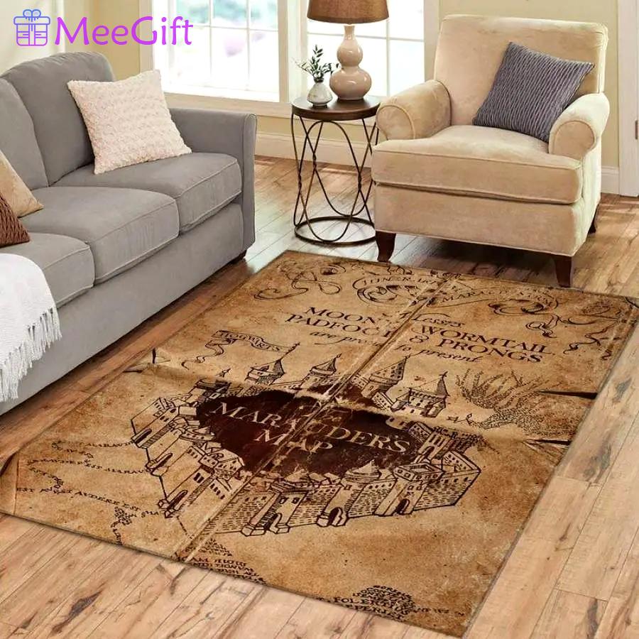 Harry potter the marauders map nice gift area rug living room rug home decor Rectangle Rug