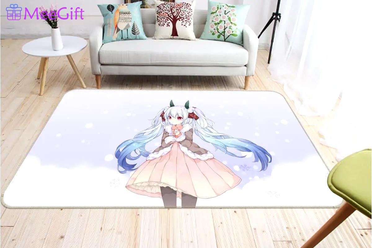 Hatsune miku anime 67 area rug living room and bed room rug rug regtangle carpet floor decor home decor Rectangle Rug