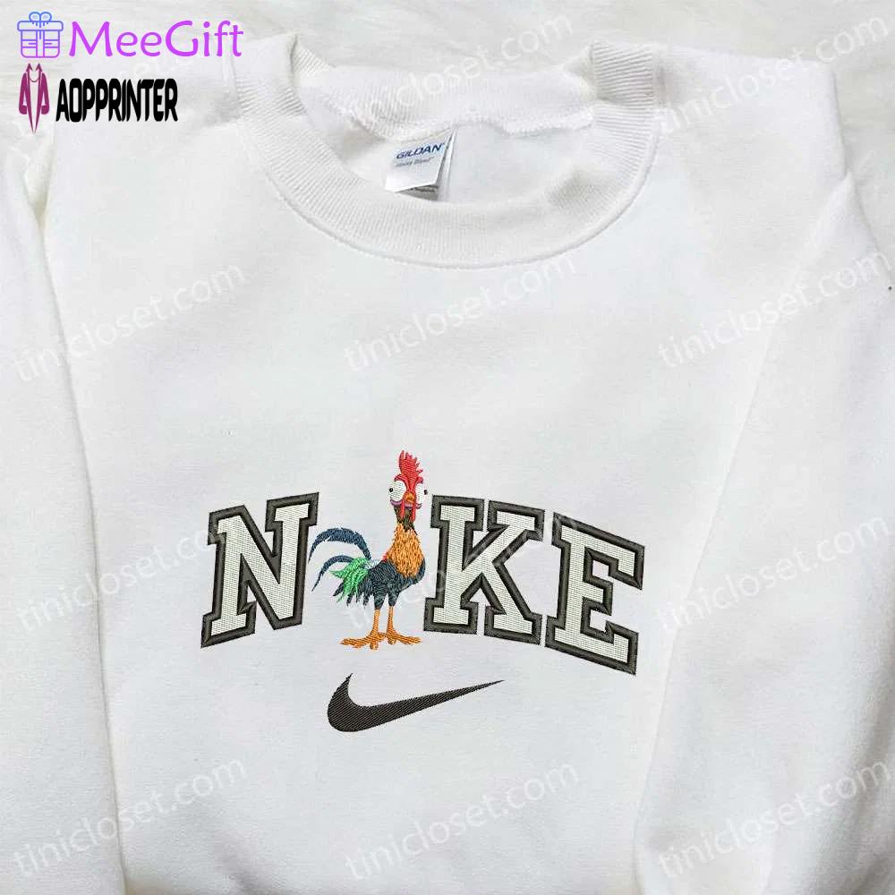 Hei hei x nike cartoon embroidered tshirt disney rooster shirt nike inspired tee Embroidered Shirt