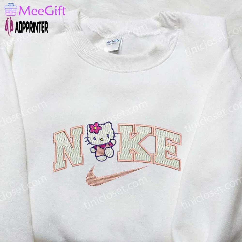 Hello kitty x nike embroidered shirt: customized & stylish apparel Embroidered Shirt