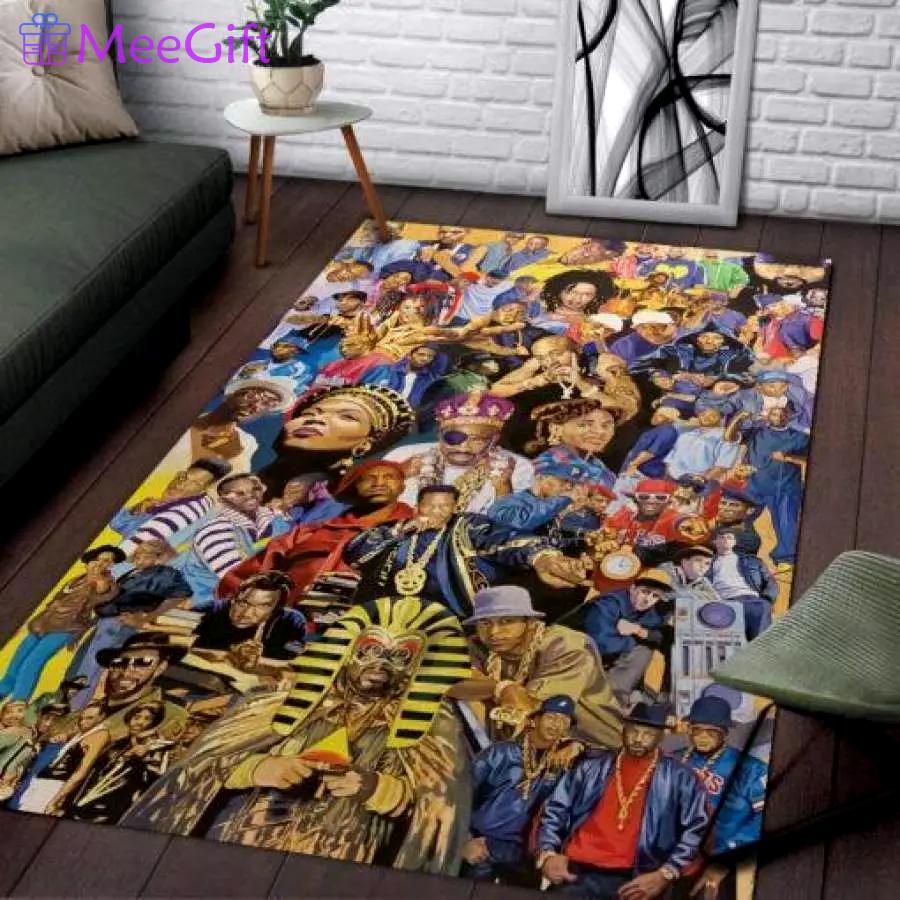 Hip hop legends area rug living room rug home decor music floor decor 021143 Rectangle Rug