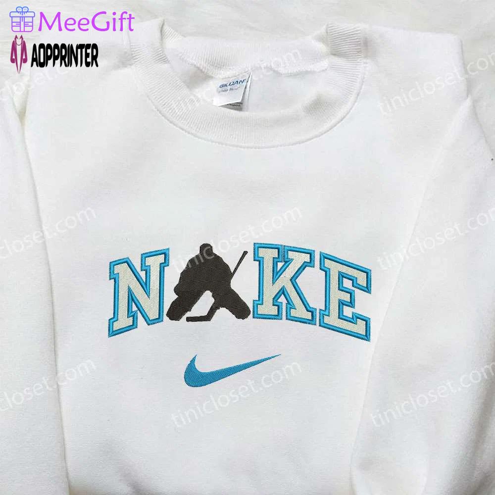 Hockey x nike embroidered shirt: custom unique gift for sports fans Embroidered Shirt