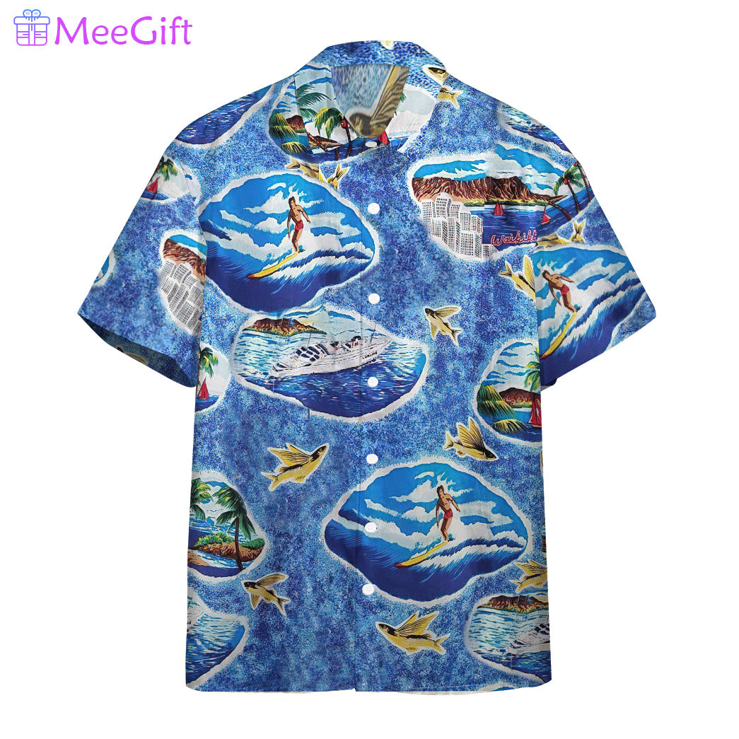 Honolulu goose in top gun custom hawaiian shirt Hawaii Shirt Shorts & Flip Flops