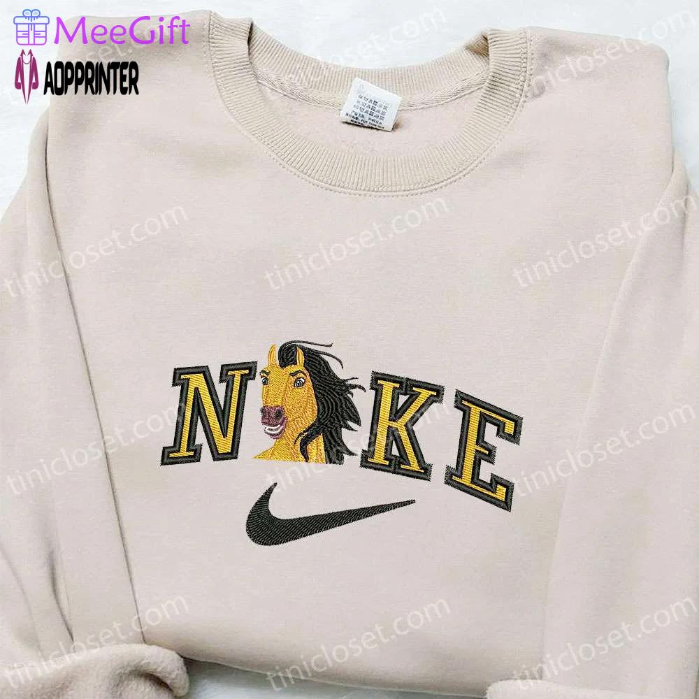 Horse x nike animal embroidered shirt: the perfect nike inspired gift for family Embroidered Shirt
