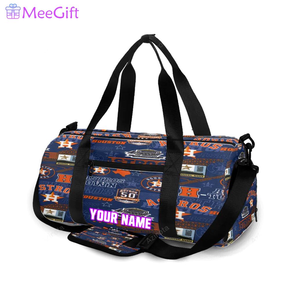 Houston astros emblem v13 personalized name travel bag gym bag 2145 Travel Bag