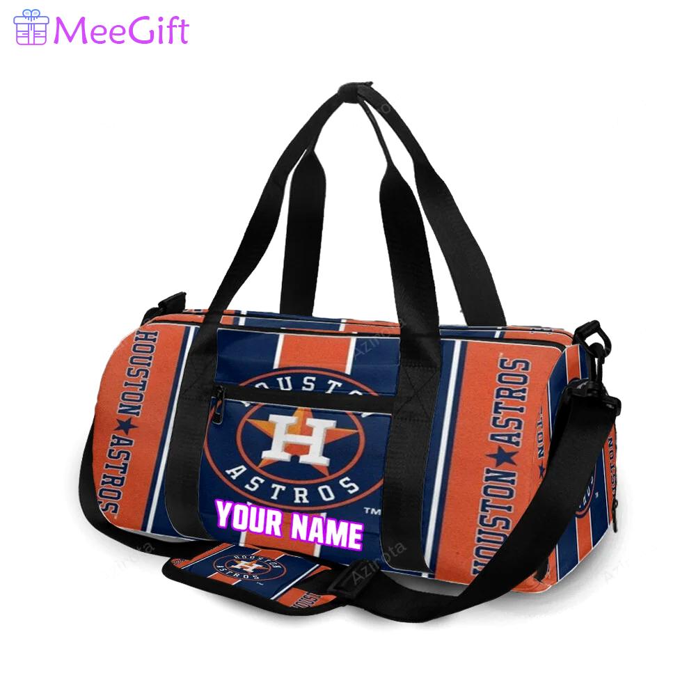 Houston astros emblem v6 personalized name travel bag gym bag 1014 Travel Bag