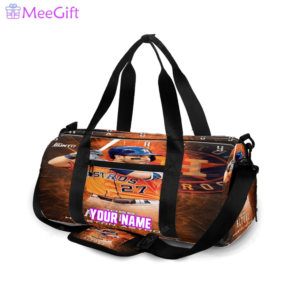 Houston astros jose altuve 27 personalized name travel bag gym bag 1736 Travel Bag