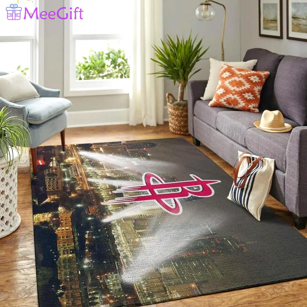 Houston rockets area rug nba carpet living room rugs rug regtangle carpet v3328 Rectangle Rug