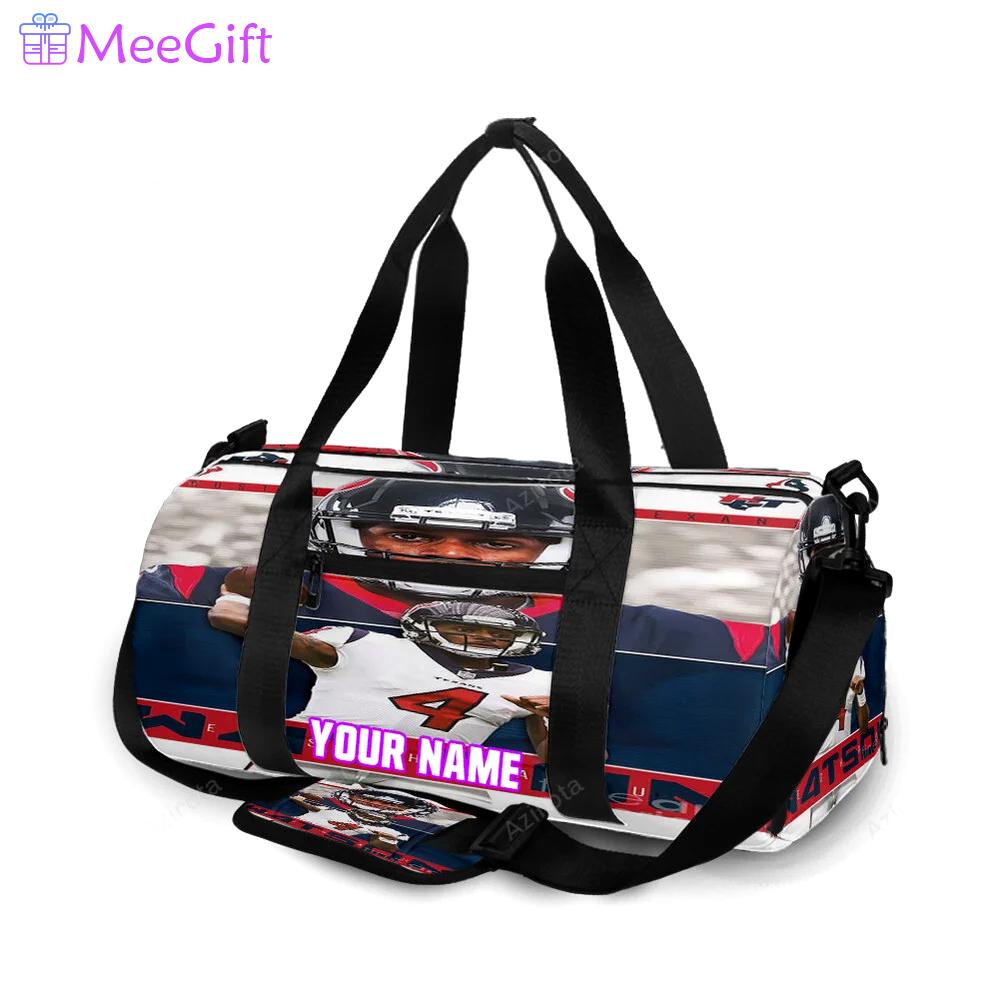 Houston texans deshaun watson1 personalized name travel bag gym bag 326 Travel Bag