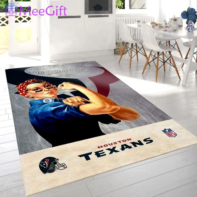 Houston texans nfl 4 area rug living room and bed room rug regtangle carpet Rectangle Rug