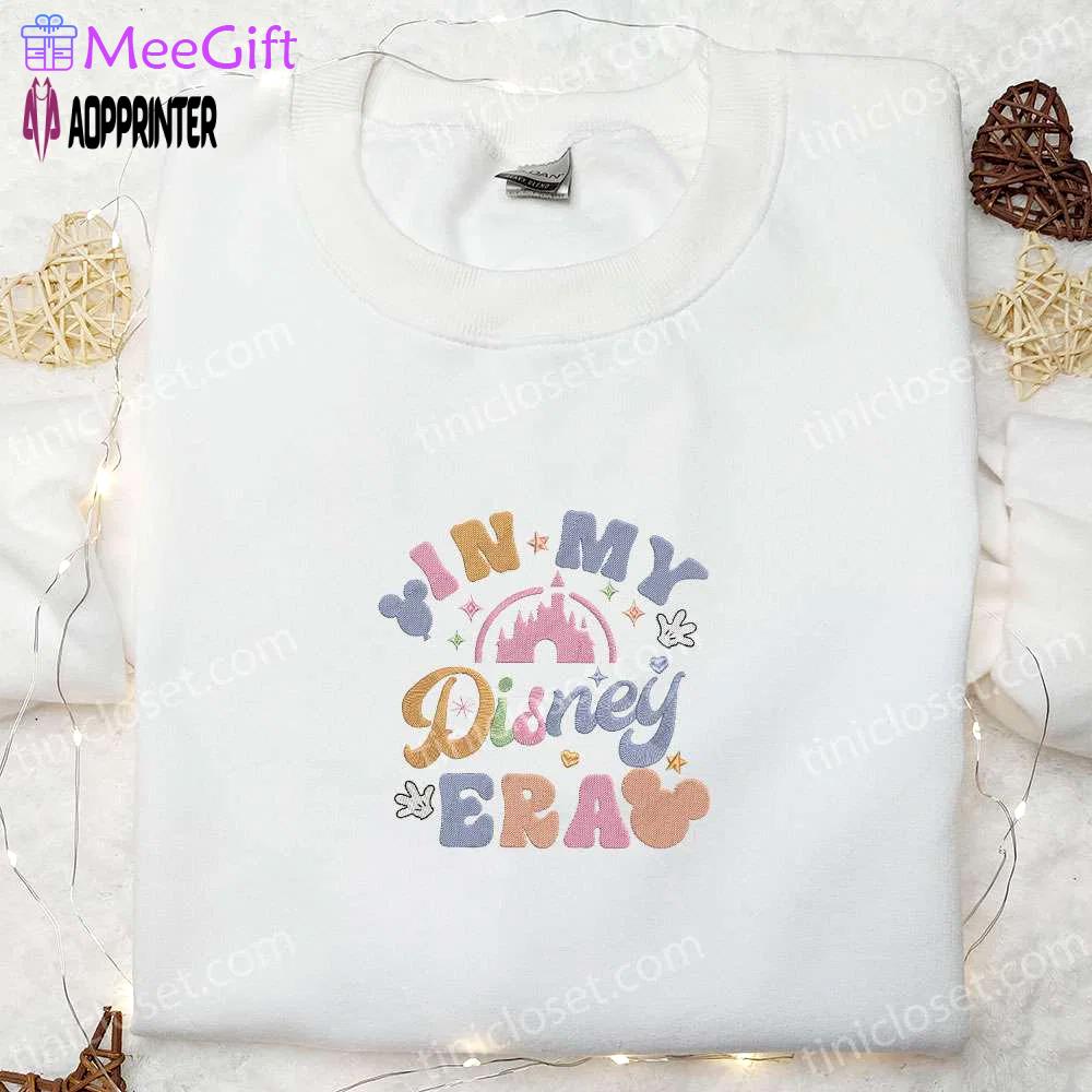 In my disney era embroidered shirt & characters hoodie: perfect gift idea for disney fans Embroidered Shirt