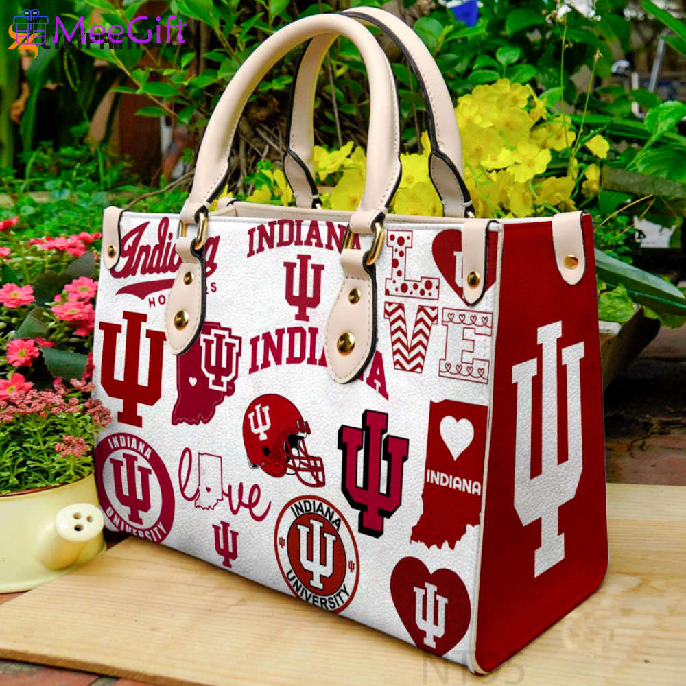 Indiana hoosiers leather handbag gift for women 2830 Women Leather Hand Bag