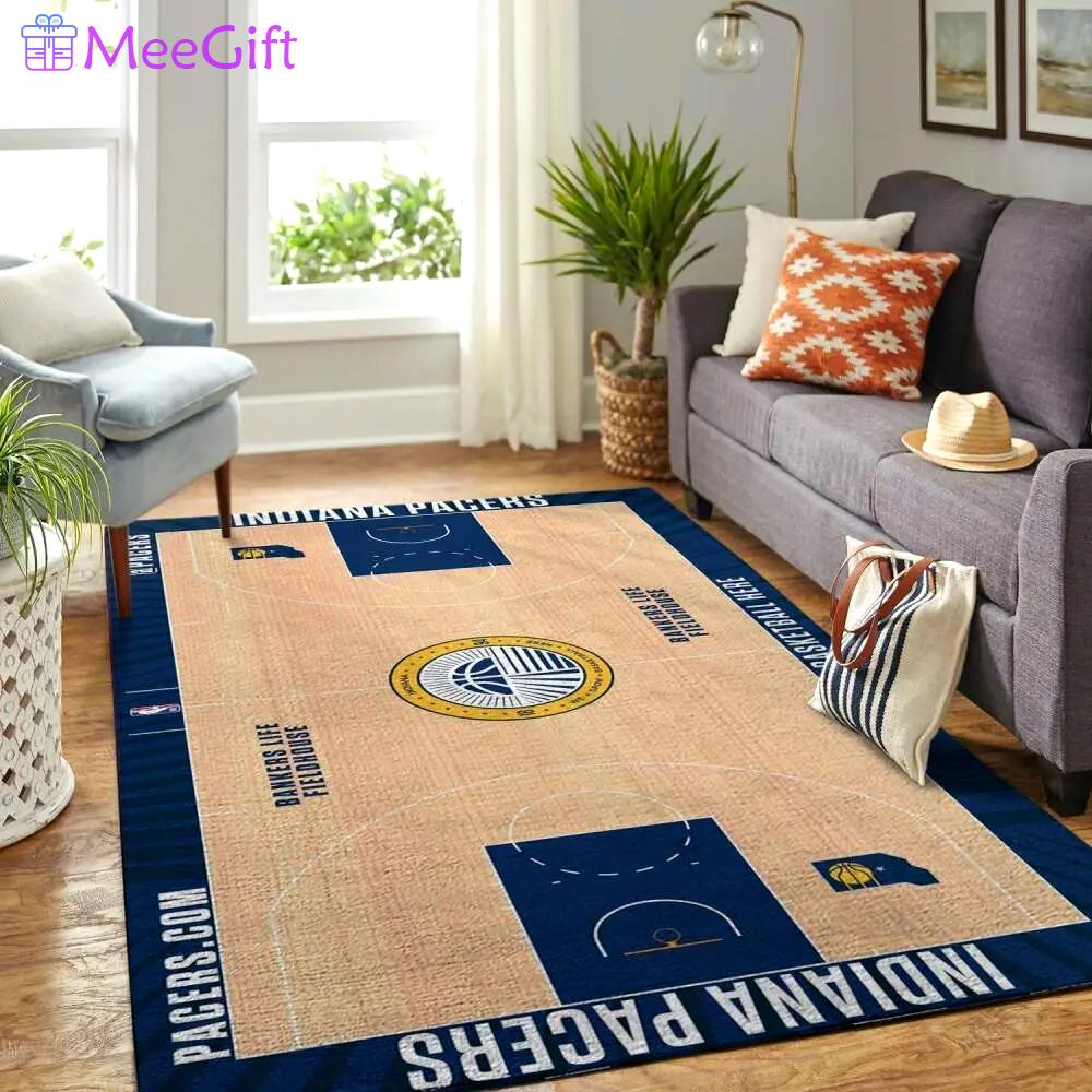 Indiana pacers court area rug nba arpet living room rugs rug regtangle carpet Rectangle Rug